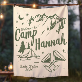 Aangepaste Kamp Bachelorette Banner Grote Kamp Bru Wandkleed