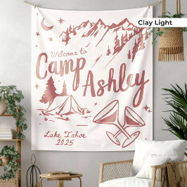 Aangepaste Kamp Bachelorette Banner Grote Kamp Bru Wandkleed