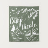 Aangepaste Kamp Bachelorette Banner Grote Kamp Bru Wandkleed (Voorkant)
