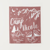 Aangepaste Kamp Bachelorette Banner Grote Kamp Bru Wandkleed (Voorkant)