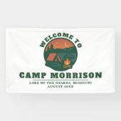 Aangepaste Kamp Bachelorette Feest Meer Trip Spandoek (Horizontaal)