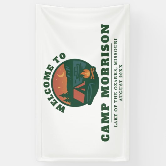 Aangepaste Kamp Bachelorette Feest Meer Trip Spandoek (Verticaal)