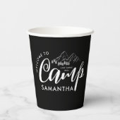 Aangepaste Kamp Bachelorette Feest Moderne Landeli Papieren Bekers (Achterkant)