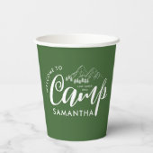 Aangepaste Kamp Bachelorette Feest Moderne Landeli Papieren Bekers (Achterkant)