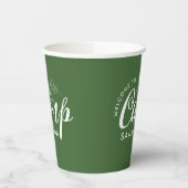 Aangepaste Kamp Bachelorette Feest Moderne Landeli Papieren Bekers (Links)