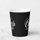 Aangepaste Kamp Bachelorette Feest Moderne Rustiek Papieren Bekers (Links)