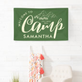 Aangepaste Kamp Bachelorette Feest Moderne Rustiek Spandoek (Insitu)