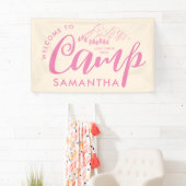 Aangepaste Kamp Bachelorette Feest Moderne Rustiek Spandoek (Insitu)