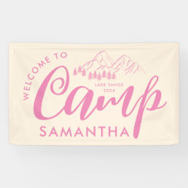 Aangepaste Kamp Bachelorette Feest Moderne Rustiek Spandoek