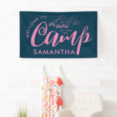 Aangepaste Kamp Bachelorette Feest Moderne Rustiek Spandoek (Insitu)
