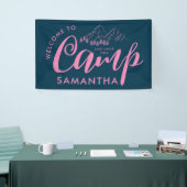 Aangepaste Kamp Bachelorette Feest Moderne Rustiek Spandoek (Beurs)