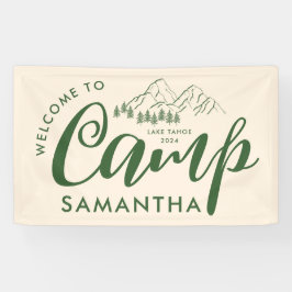 Aangepaste Kamp Bachelorette Feest Moderne Rustiek Spandoek