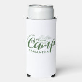 Aangepaste Kamp Bachelorette Feestje Modern Rustie Seltzer Blikjeskoeler (Seltzer Voorkant)