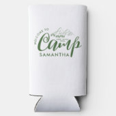 Aangepaste Kamp Bachelorette Feestje Modern Rustie Seltzer Blikjeskoeler (Achterkant)