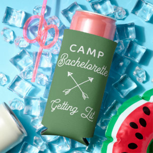 Aangepaste Kamp Bachelorette Groen Seltzer Blikjeskoeler