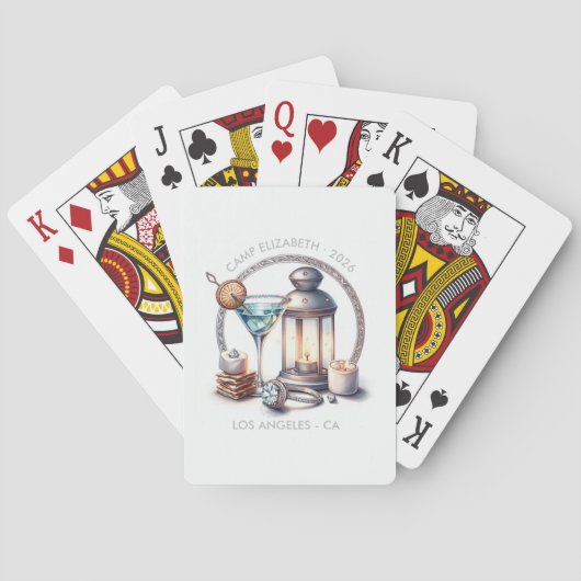 Aangepaste Kamp Bruid vrijgezellenweekend Pokerkaarten (Achterkant)
