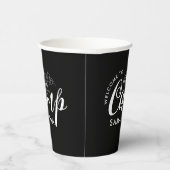 Aangepaste Kamp Verloofde Feestje Modern Rustiek Papieren Bekers (Rechts)