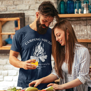 Aangepaste kampeertrappen voor gevaccineerde vakan t-shirt