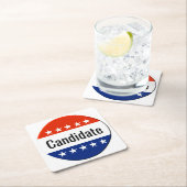 Aangepaste kandidaat-campagne 2022 Verkiezingen Kartonnen Onderzetters (Insitu)