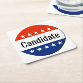 Aangepaste kandidaat-campagne 2022 Verkiezingen Kartonnen Onderzetters (Schuin)