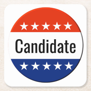 Aangepaste kandidaat-campagne 2022 Verkiezingen Kartonnen Onderzetters