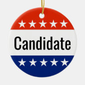 Aangepaste kandidaat-campagne 2024 Verkiezing Keramisch Ornament (Voorkant)