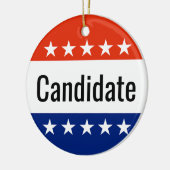 Aangepaste kandidaat-campagne 2024 Verkiezing Keramisch Ornament (Links)