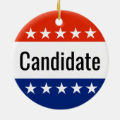 Aangepaste kandidaat-campagne 2024 Verkiezing Keramisch Ornament (Achterkant)