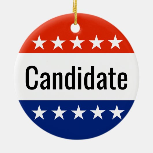 Aangepaste kandidaat-campagne 2024 Verkiezing Keramisch Ornament (Achterkant)