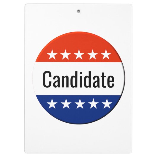 Aangepaste kandidaat-campagne 2024 Verkiezing Klembord (Achterkant)