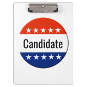 Aangepaste kandidaat-campagne 2024 Verkiezing Klembord (Voorkant)