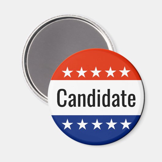 Aangepaste kandidaat-campagne 2024 Verkiezing Magneet (Voorkant / Achterkant)