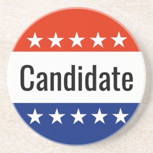 Aangepaste kandidaat-campagne 2024 Verkiezing Zandsteen Onderzetter
