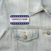 Aangepaste kandidaat-naam politieke campagne naam  naamplaatje (In situ)