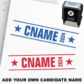 Aangepaste kandidaat naam politieke verkiezingscam  zelfinktende stempel