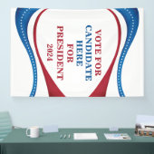 Aangepaste kandidaat voor President 2024 Spandoek (Beurs)