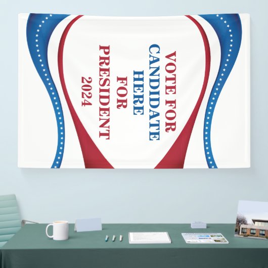 Aangepaste kandidaat voor President 2024 Spandoek (Beurs)