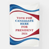Aangepaste kandidaat voor President 2024 Spandoek (Verticaal)