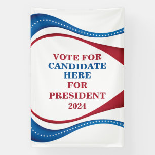 Aangepaste kandidaat voor President 2024 Spandoek