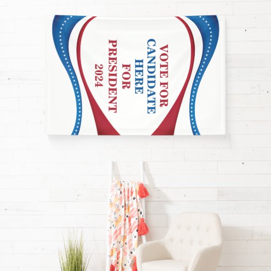 Aangepaste kandidaat voor President 2024 Spandoek (Insitu)