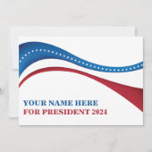 Aangepaste kandidaat voor President 2024 Verkiezin (Voorkant)