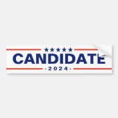 Aangepaste kandidaatnaam bumpersticker (Voorkant)