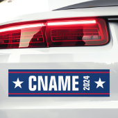 Aangepaste kandidaatnaam politieke verkiezingscamp bumpersticker