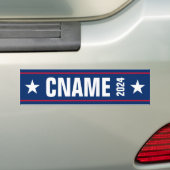 Aangepaste kandidaatnaam politieke verkiezingscamp bumpersticker (Op auto)