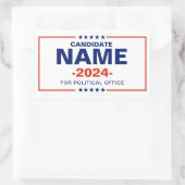 Aangepaste kandidaatnaam rechthoekige sticker (Tas)
