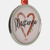 Aangepaste kandrietnaam kerstmis metalen ornament (Rechts)