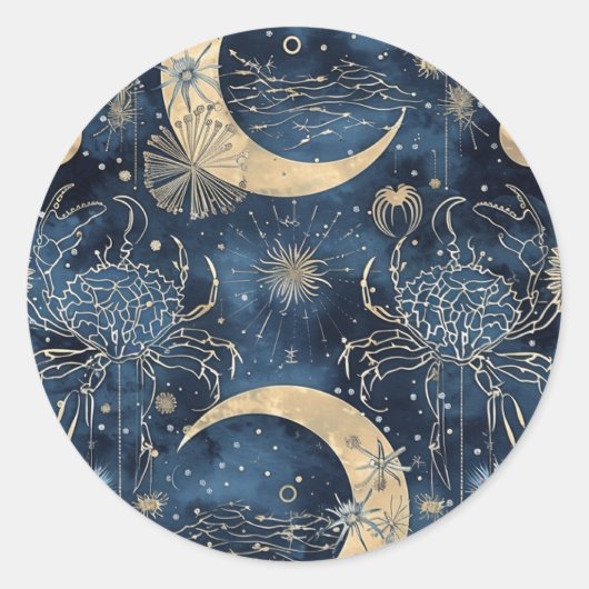 Aangepaste Kanker Zodiac Sign Envelope Sticker (Voorkant)