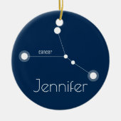 Aangepaste kankerconstellatie keramisch ornament (Voorkant)