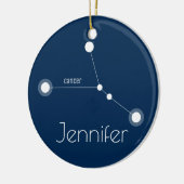 Aangepaste kankerconstellatie keramisch ornament (Links)