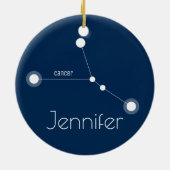 Aangepaste kankerconstellatie keramisch ornament (Achterkant)